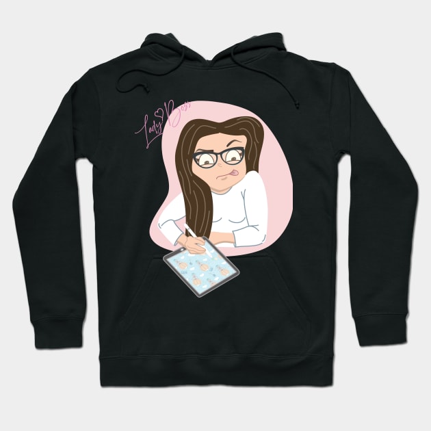 Lady boss vector character illustration Hoodie by Arch4Design